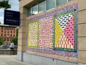 "Love and Unity" mural by Arthur Cayo and Greg Pennisten at Mott and Chace Realty